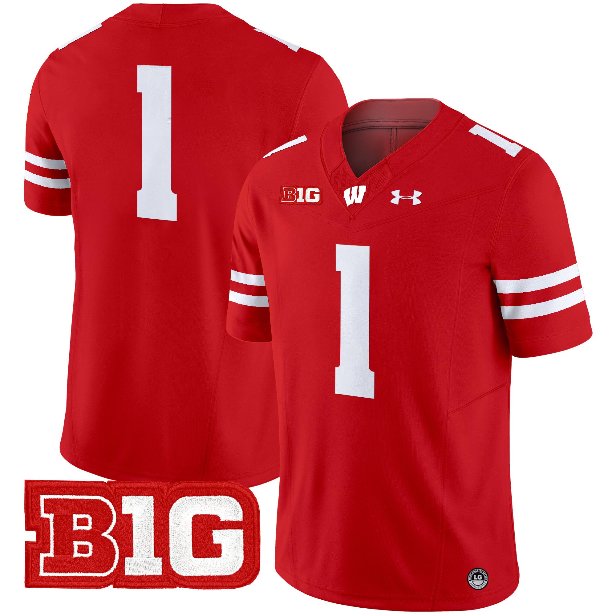 Men Wisconsin Badgers #1 No Name Red 2024 Vapor Limited NCAA Jersey style 1->ncaa teams->NCAA Jersey